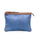 Miniatyrbild 1 av 7: Pre-owned Gucci GG Nylon Top Zip Clutch Blue