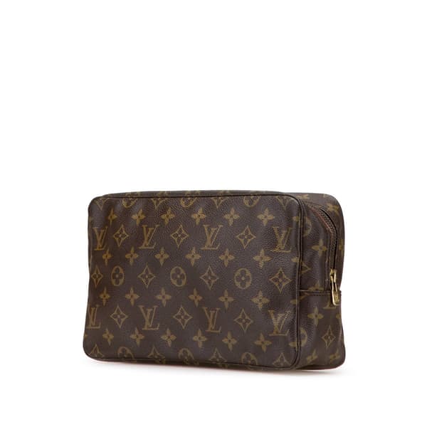 Pre-owned Louis Vuitton Monogram Trousse Toilette 28 Brown