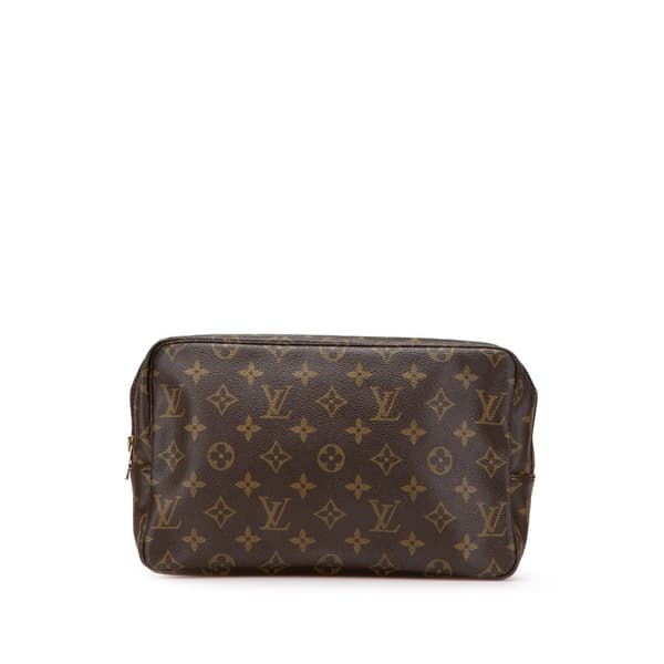 Pre-owned Louis Vuitton Monogram Trousse Toilette 28 Brown