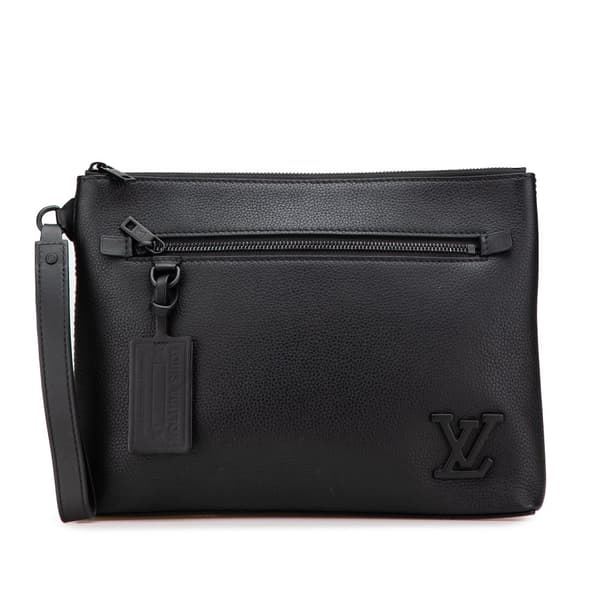 Pre-owned Louis Vuitton Aerogram Takeoff Pouch Black