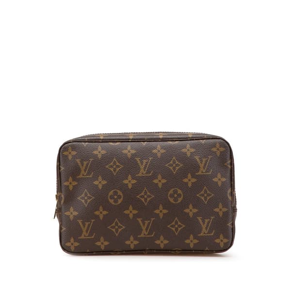Pre-owned Louis Vuitton Monogram Trousse Toilette 23 Brown