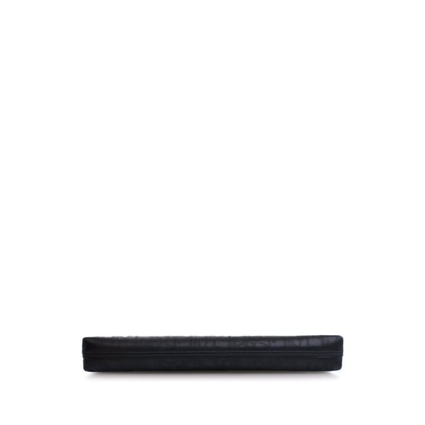 Pre-owned Dior Perforated Oblique Calfskin Galaxy Pouch Black