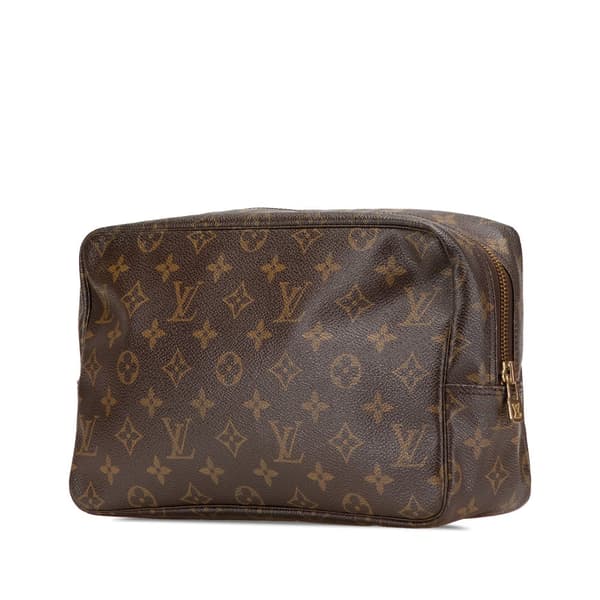 Pre-owned Louis Vuitton Monogram Trousse Toilette 28 Brown