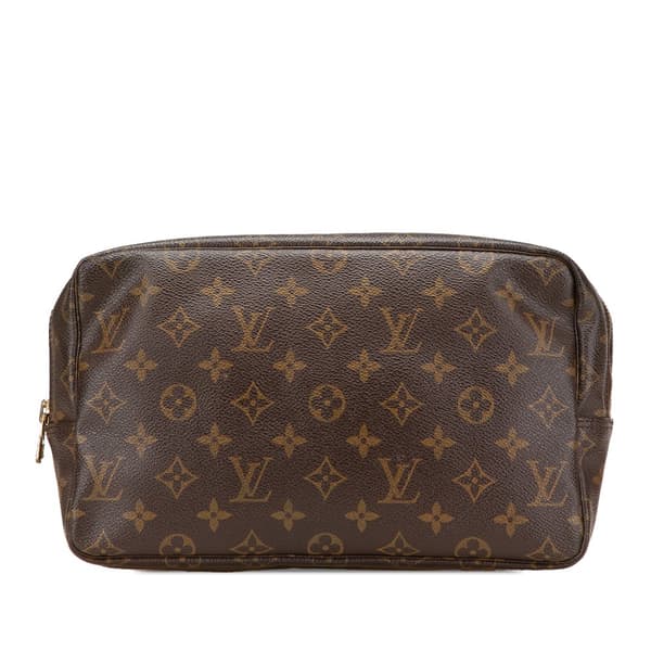 Pre-owned Louis Vuitton Monogram Trousse Toilette 28 Brown
