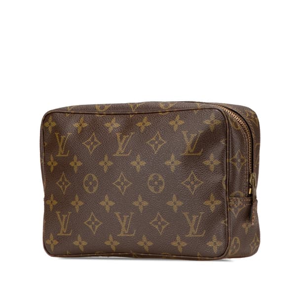 Pre-owned Louis Vuitton Monogram Trousse Toilette 23 Brown