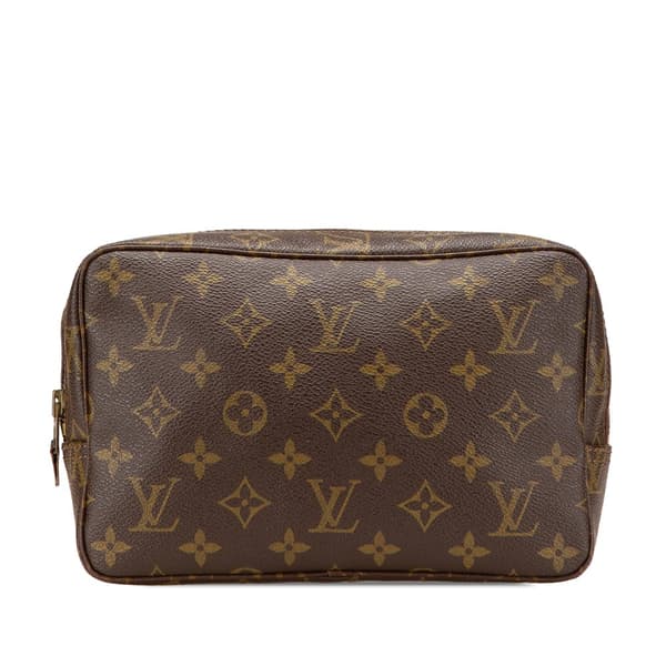 Pre-owned Louis Vuitton Monogram Trousse Toilette 23 Brown