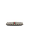 Miniatyrbillede 3 af 10: Pre-owned Gucci Large GG Supreme Ophidia Web Clutch Brown