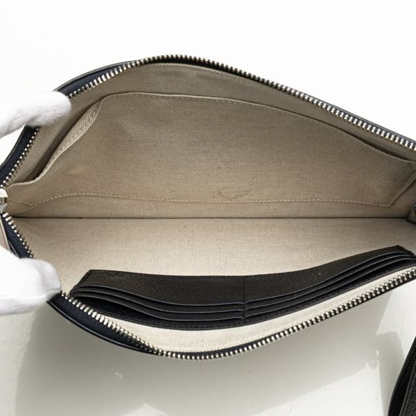 Pre-owned Gucci GG Supreme Interlocking G Clutch Brown