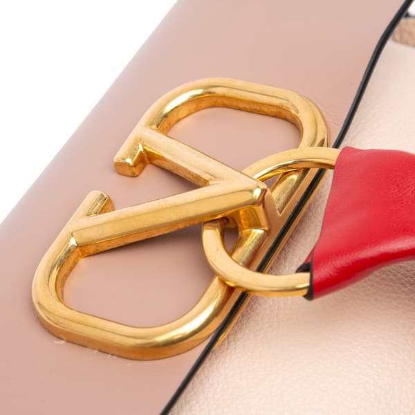 Pre-owned Valentino Leather VRing Clutch Pink