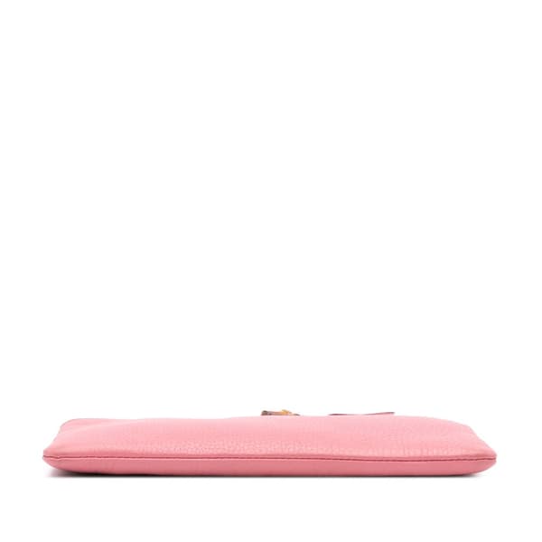 Pre-owned Gucci Calfskin Bamboo Clutch Pink