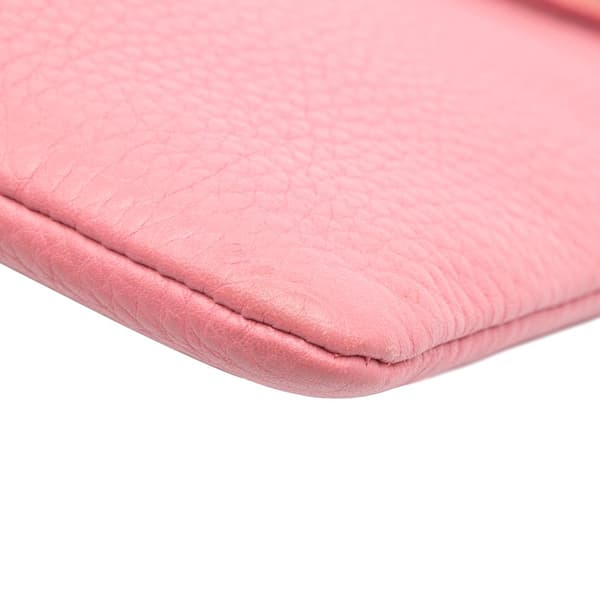 Pre-owned Gucci Calfskin Bamboo Clutch Pink