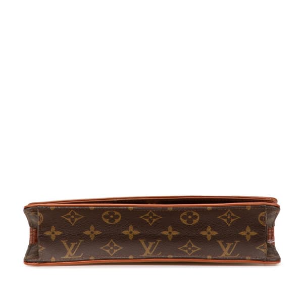 Pre-owned Louis Vuitton Monogram Pochette Dame PM Brown