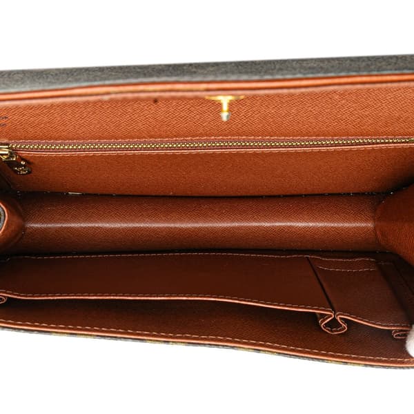 Pre-owned Louis Vuitton Monogram Pochette Dame PM Brown