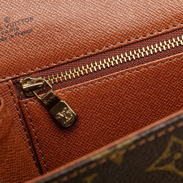 Pre-owned Louis Vuitton Monogram Pochette Dame PM Brown