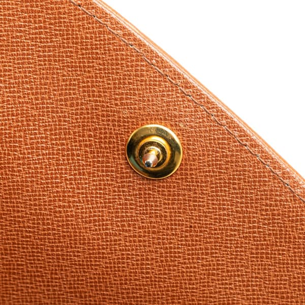 Pre-owned Louis Vuitton Monogram Pochette Dame PM Brown