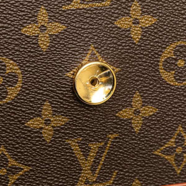 Pre-owned Louis Vuitton Monogram Pochette Dame PM Brown