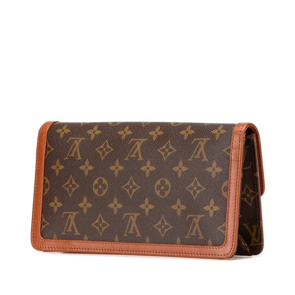 Pre-owned Louis Vuitton Monogram Pochette Dame PM Brown