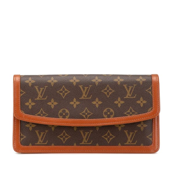 Pre-owned Louis Vuitton Monogram Pochette Dame PM Brown