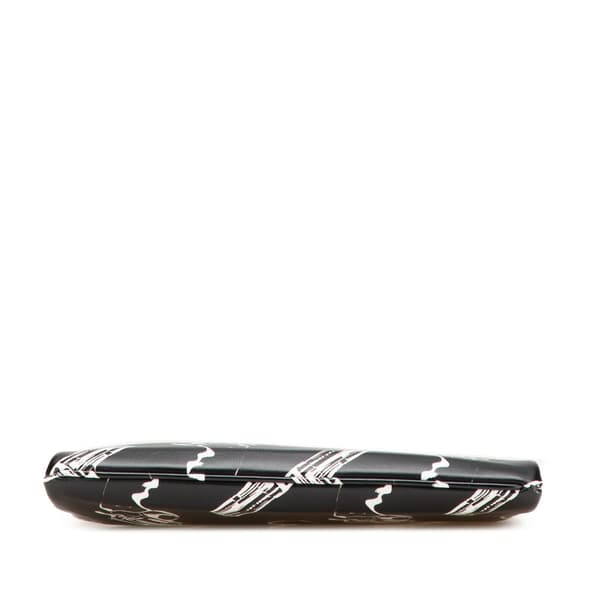 Pre-owned Saint Laurent Leather Gun Pop Print Clutch Black