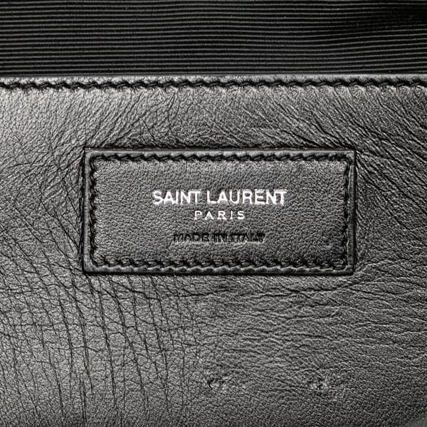 Pre-owned Saint Laurent Leather Gun Pop Print Clutch Black