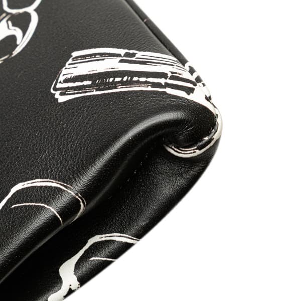 Pre-owned Saint Laurent Leather Gun Pop Print Clutch Black