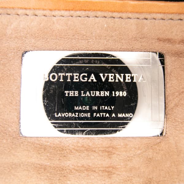 Pre-owned Bottega Veneta Small Nappa Intrecciato The Lauren 1980 Clutch Brown