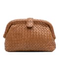 Pikkukuva 1 / 10: Pre-owned Bottega Veneta Small Nappa Intrecciato The Lauren 1980 Clutch Brown