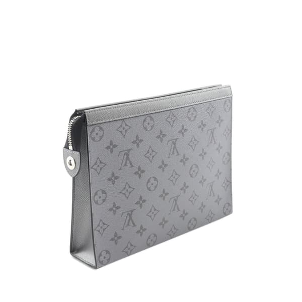 Pre-owned Louis Vuitton Monogram Taigarama Pochette Voyage MM Gray