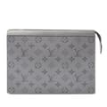 Miniatyrbild 1 av 6: Pre-owned Louis Vuitton Monogram Taigarama Pochette Voyage MM Gray