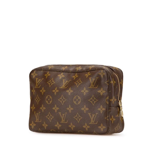 Pre-owned Louis Vuitton Monogram Trousse Toilette 23 Brown