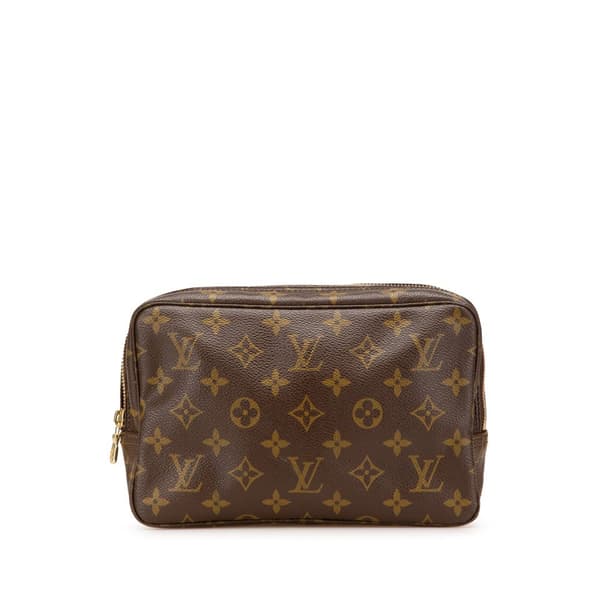 Pre-owned Louis Vuitton Monogram Trousse Toilette 23 Brown