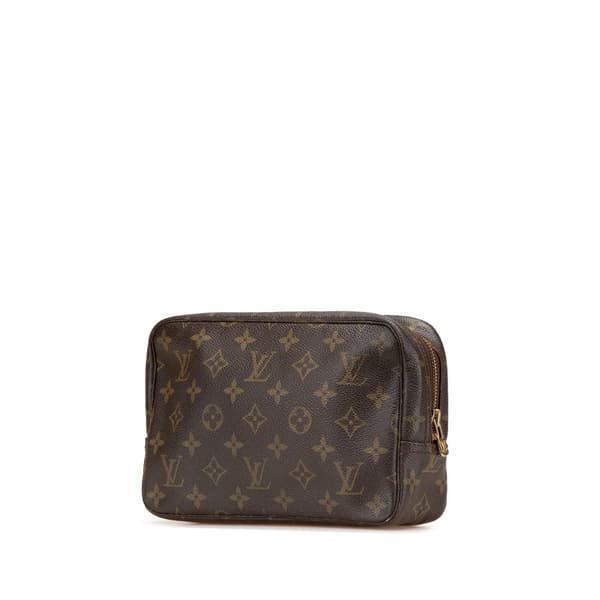 Pre-owned Louis Vuitton Monogram Trousse Toilette 23 Brown