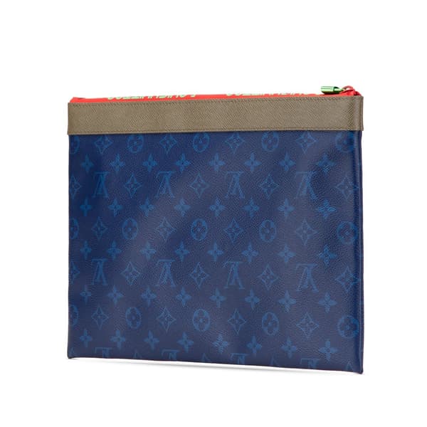 Pre-owned Louis Vuitton Monogram Pacific Outdoor Apollo Pochette Blue