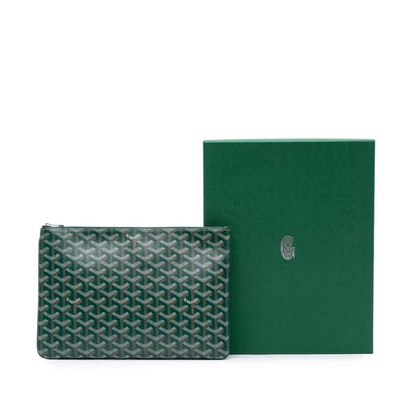 Pre-owned Goyard Goyardine Senat MM Green