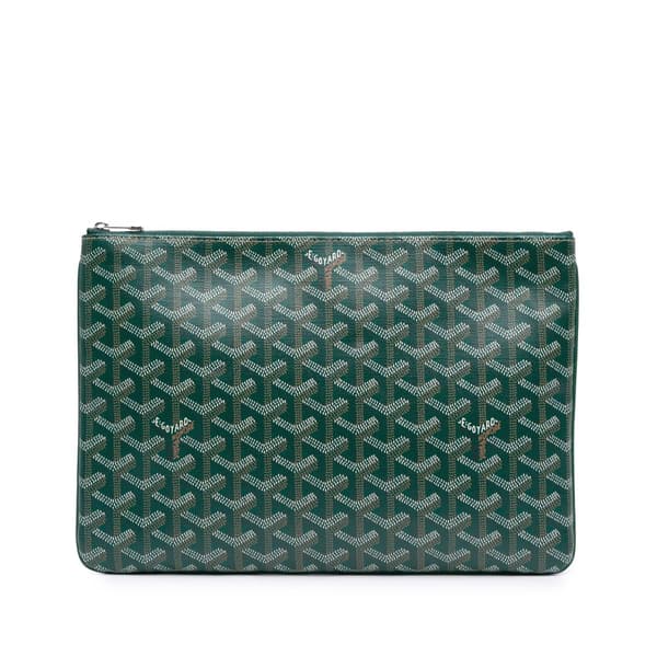 Pre-owned Goyard Goyardine Senat MM Green