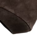 Miniatyrbillede 9 af 10: Pre-owned Chanel CC Quilted Suede Kiss Lock Clutch Brown
