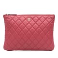 Miniatyrbilde 1 av 10: Pre-owned Chanel Medium Quilted Caviar O Case Clutch Pink