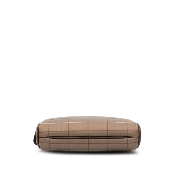 Pre-owned Burberry Vintage Check Canvas Clutch Brown