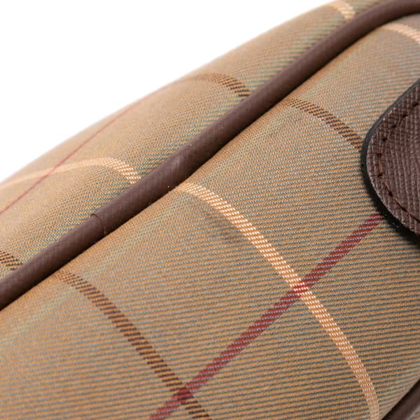 Pre-owned Burberry Vintage Check Canvas Clutch Brown