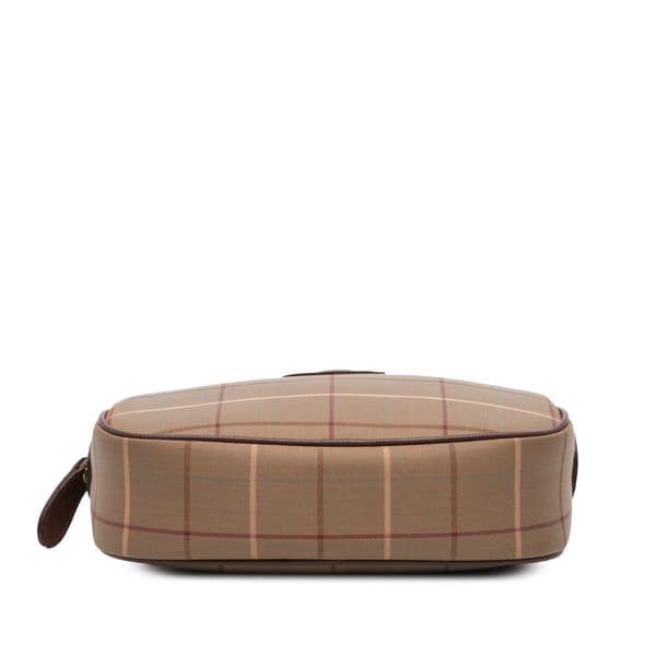 Pre-owned Burberry Vintage Check Canvas Clutch Brown