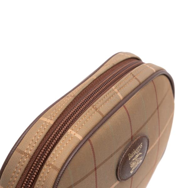 Pre-owned Burberry Vintage Check Canvas Clutch Brown