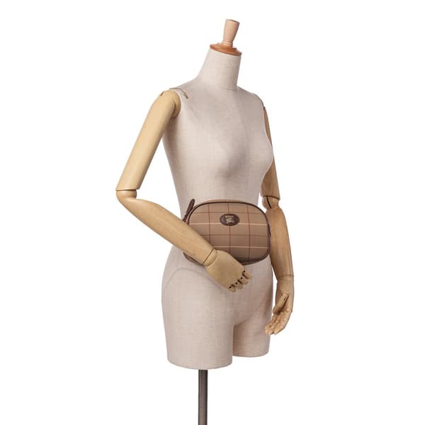 Pre-owned Burberry Vintage Check Canvas Clutch Brown