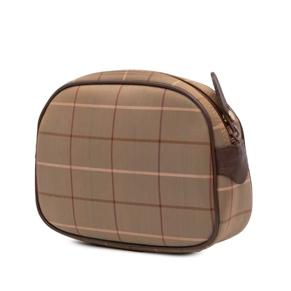 Pre-owned Burberry Vintage Check Canvas Clutch Brown