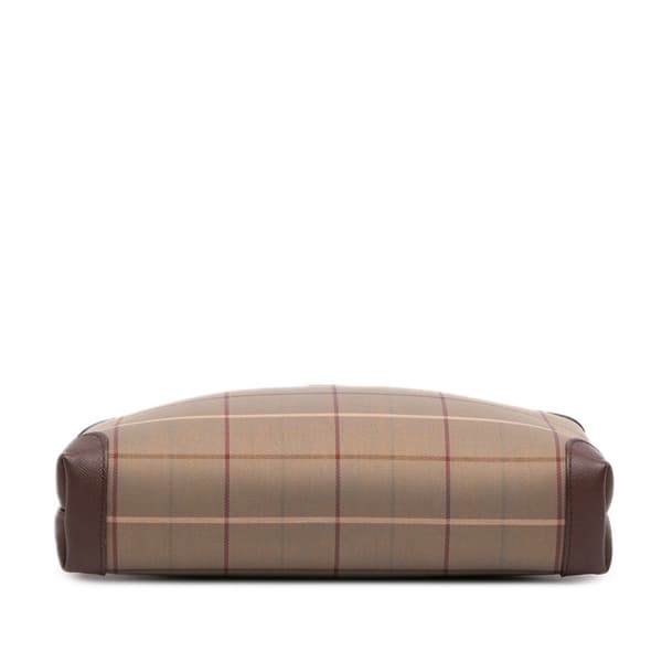 Pre-owned Burberry Vintage Check Canvas Clutch Brown