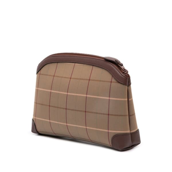 Pre-owned Burberry Vintage Check Canvas Clutch Brown