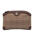 Miniatyrbild 1 av 8: Pre-owned Burberry Vintage Check Canvas Clutch Brown
