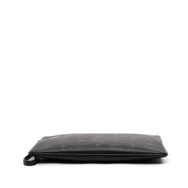 Pre-owned MCM Sambypen Haru Henry Kaiser Visetos Coated Canvas Clutch Black
