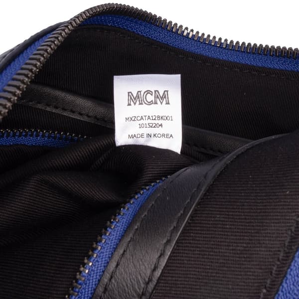 Pre-owned MCM Sambypen Haru Henry Kaiser Visetos Coated Canvas Clutch Black