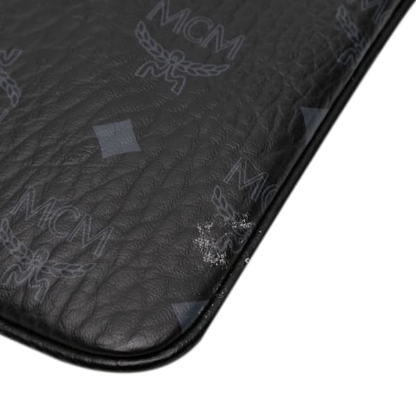 Pre-owned MCM Sambypen Haru Henry Kaiser Visetos Coated Canvas Clutch Black