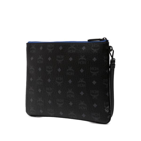 Pre-owned MCM Sambypen Haru Henry Kaiser Visetos Coated Canvas Clutch Black
